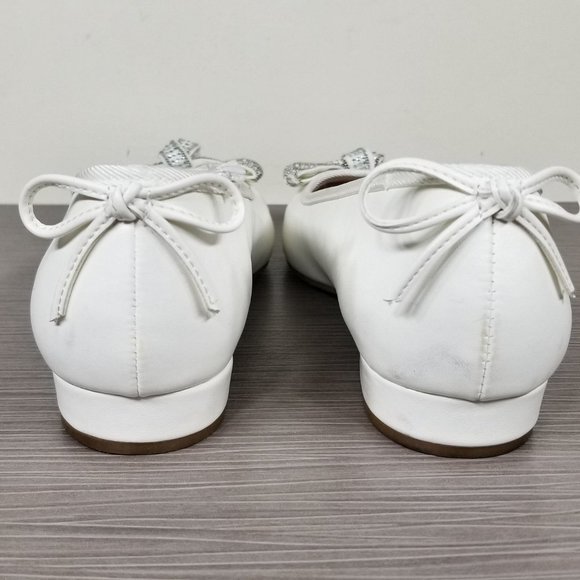 Stuart Weitzman Kids Miss Bolshoibow, White, Youth (6-10 years) Size 5 / 36 - Picture 5 of 12